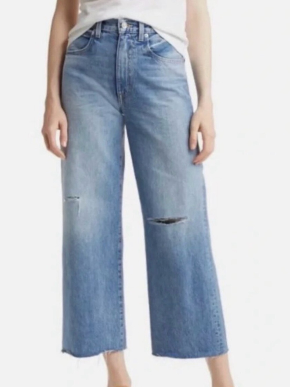 Slverlake distressed Grace Cropped Jeans in rockaway